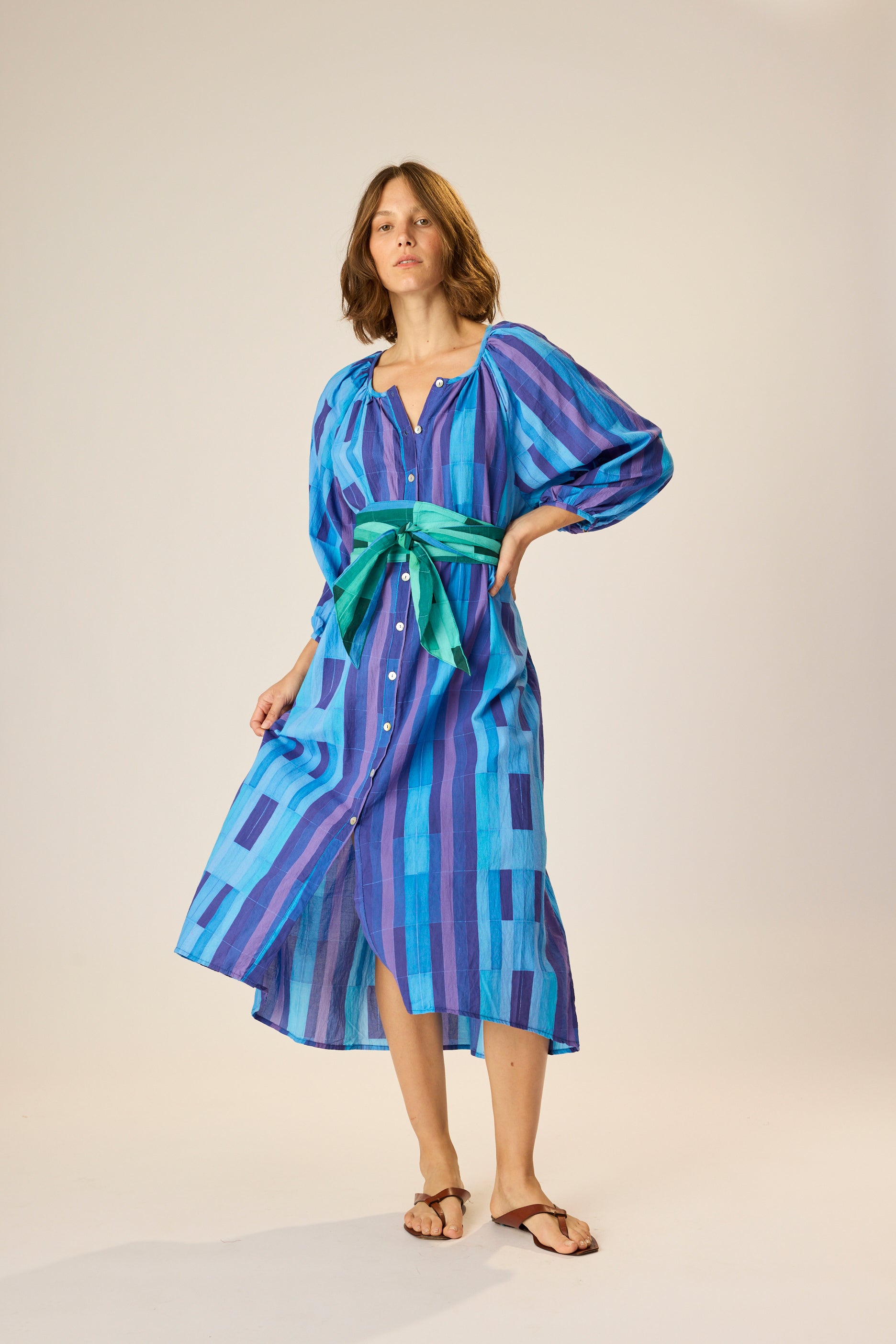 alex midi dress Alex Button Down Midi Dress Kiwi / Small