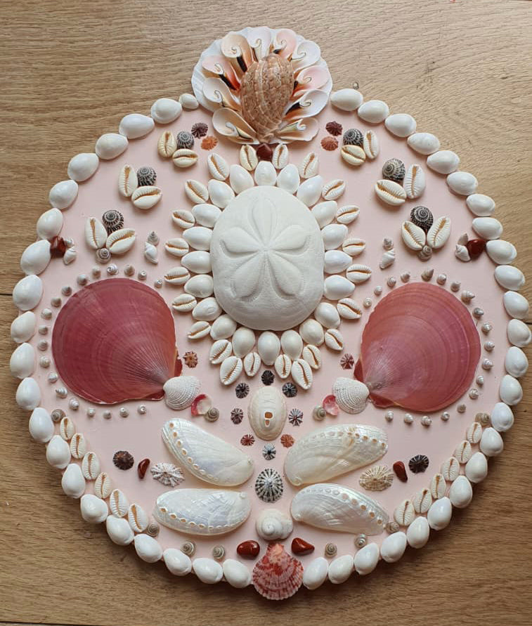 Mini Pale Pink Round Shell Panel - Original