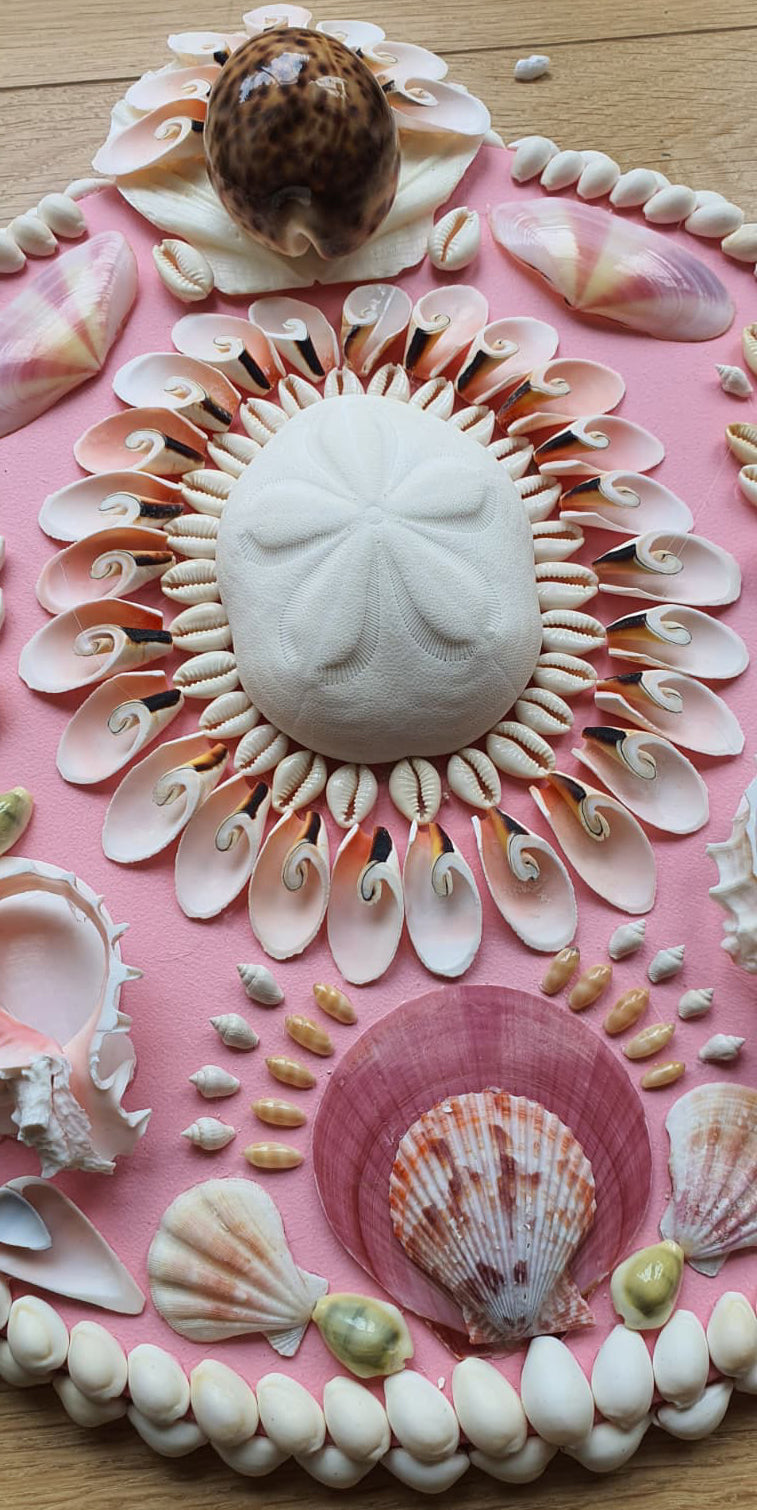 Mini Bright Pink Round Shell Panel - Original