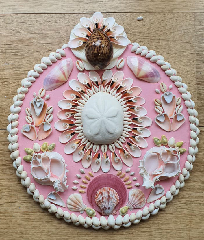 Mini Bright Pink Round Shell Panel - Original