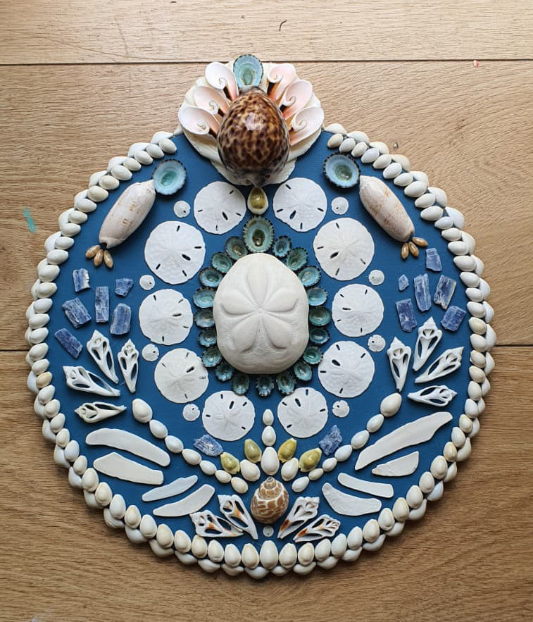 Mini Ocean Blue Round Shell Panel - Original