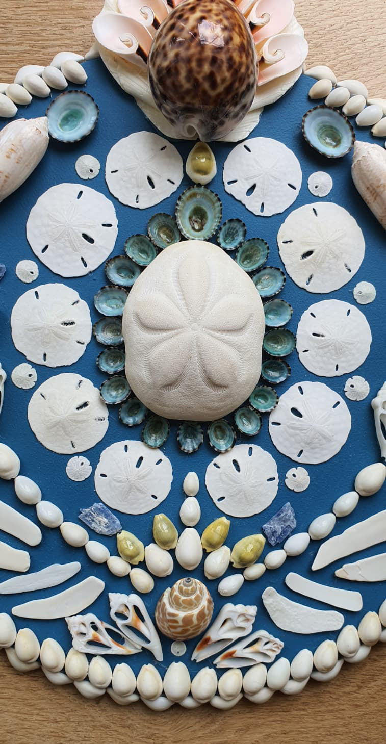 Mini Ocean Blue Round Shell Panel - Original
