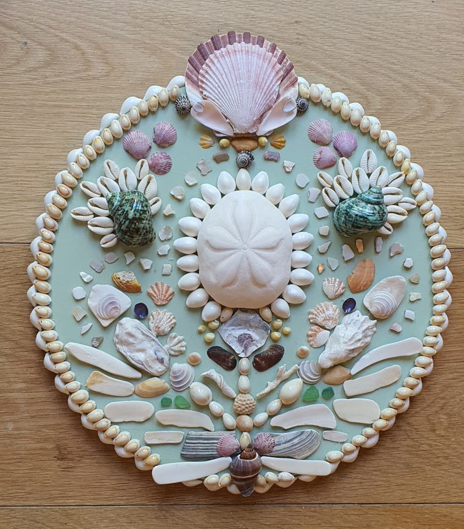 Mini Celadon Round Shell Panel - Original