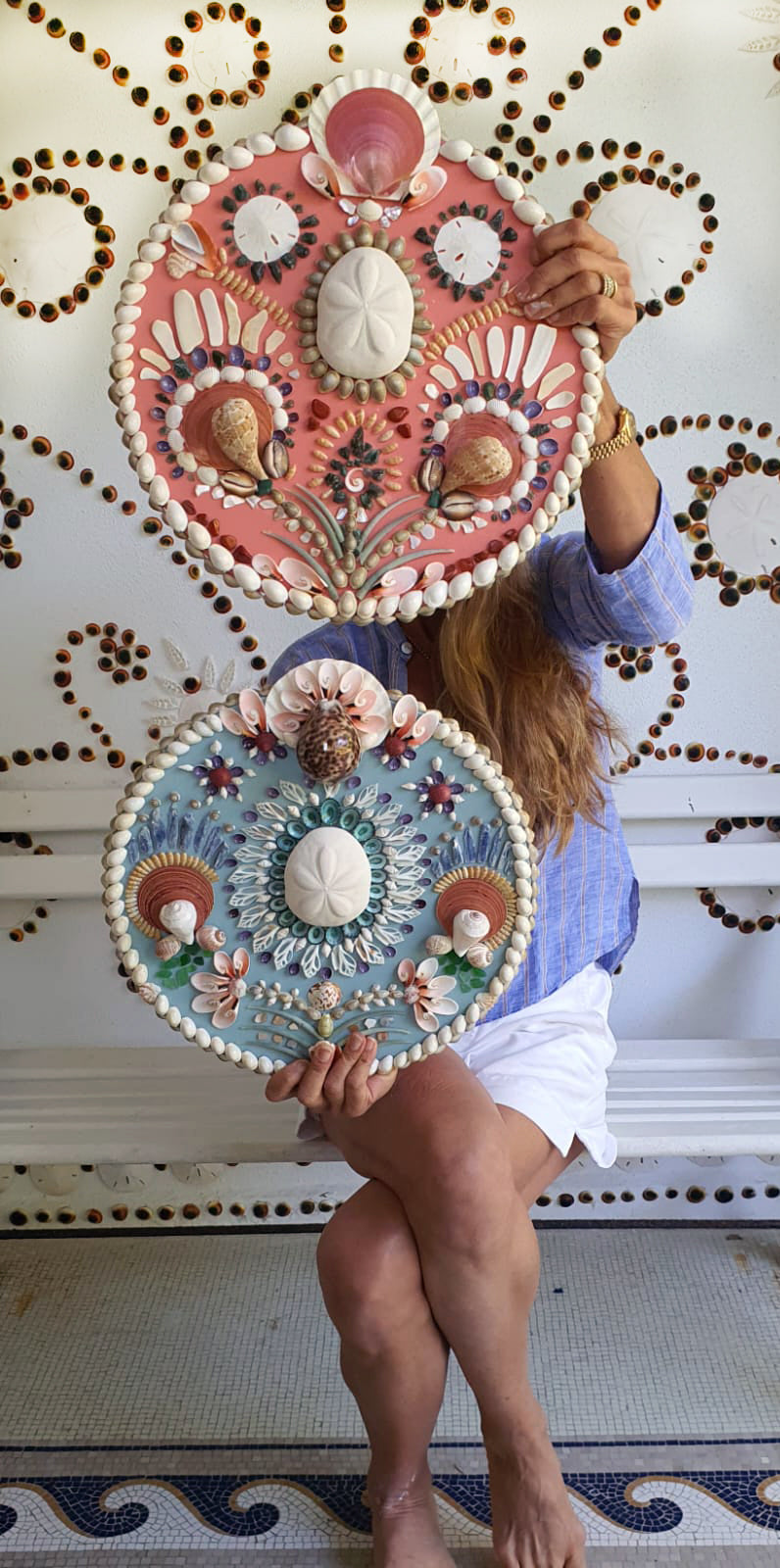 Mini Light Blue Round Shell Panel - Original – LULU DK